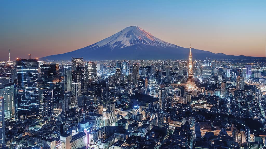 Città di Tokyo in Giappone