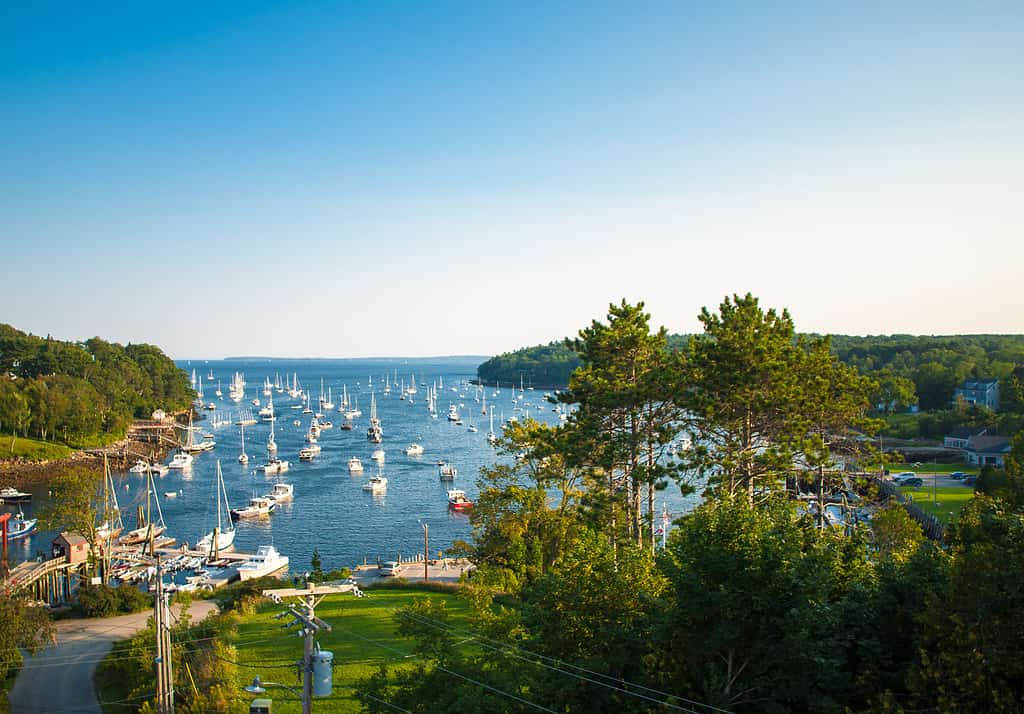 Porto di Rockport, Maine visto dall'alto