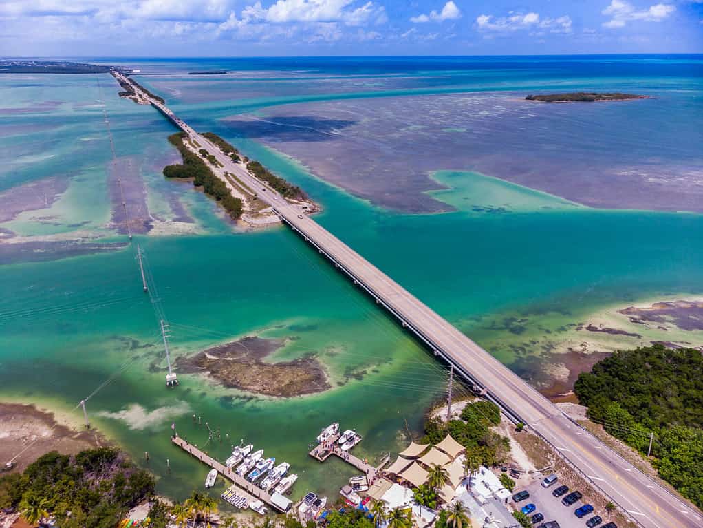 Ripresa aerea della US Route 1, Key West, Florida