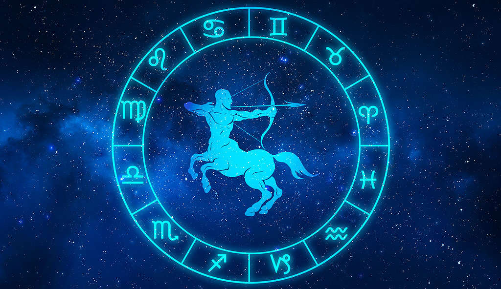 Sagittario, segno zodiacale, astrologia, astratto, notte