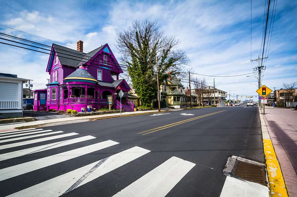 Casa viola lungo Savannah Road a Lewes, Delaware.