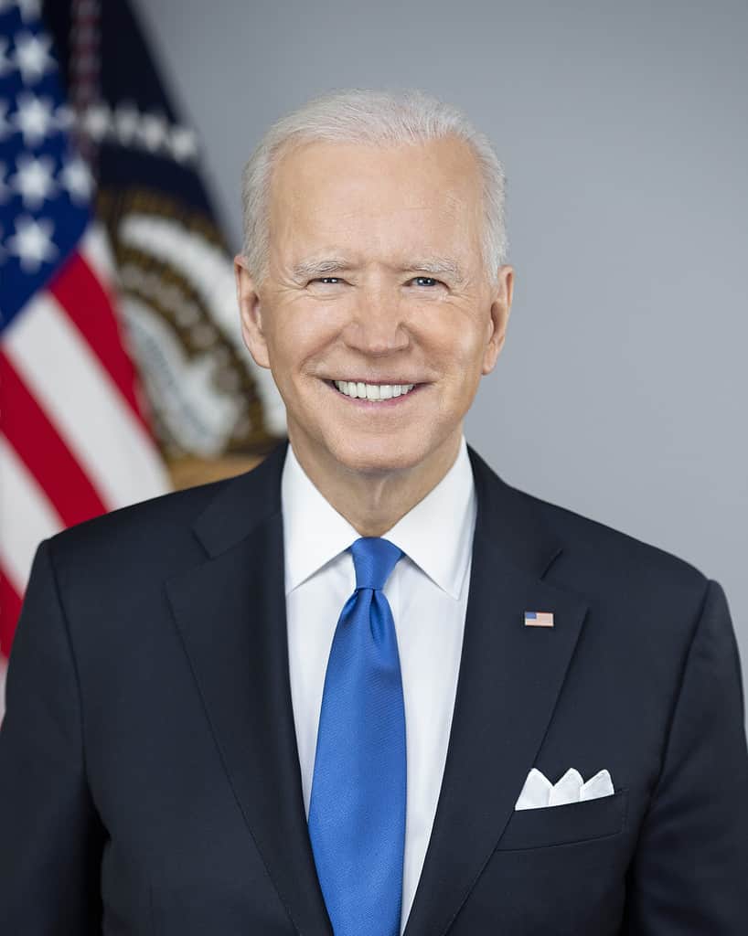 Il presidente Joe Biden posa per il suo ritratto ufficiale mercoledì 3 marzo 2021, nella Biblioteca della Casa Bianca.  (Foto ufficiale della Casa Bianca di Adam Schultz)