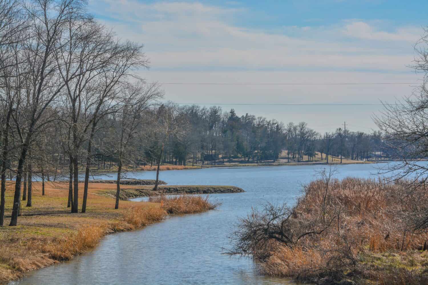 Bellissimo Raymond Gary State Park che si affaccia sul lago Raymond Gary, Fort Towson, Choctaw County, Oklahoma