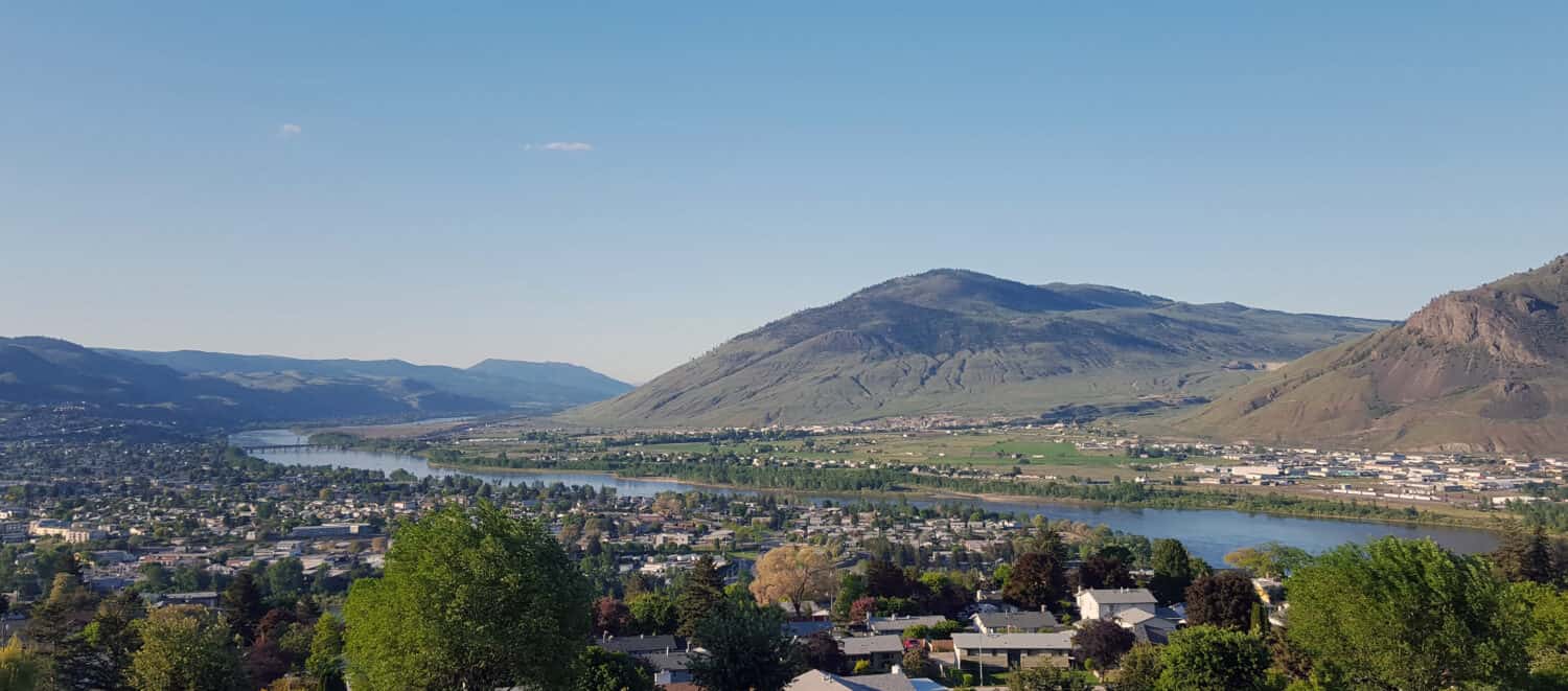 Vista di Kamloops dall'alto