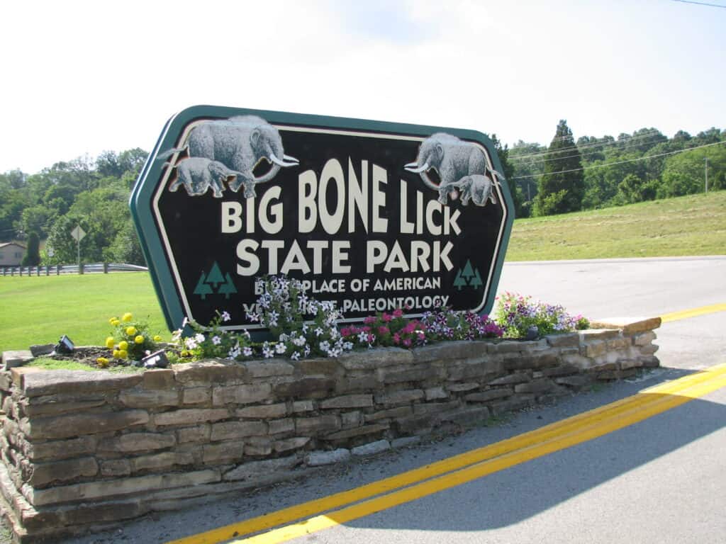 Segno per il Big Bone Lick State Park