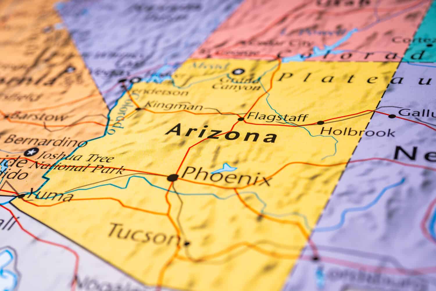 Arizona sulla mappa degli Stati Uniti