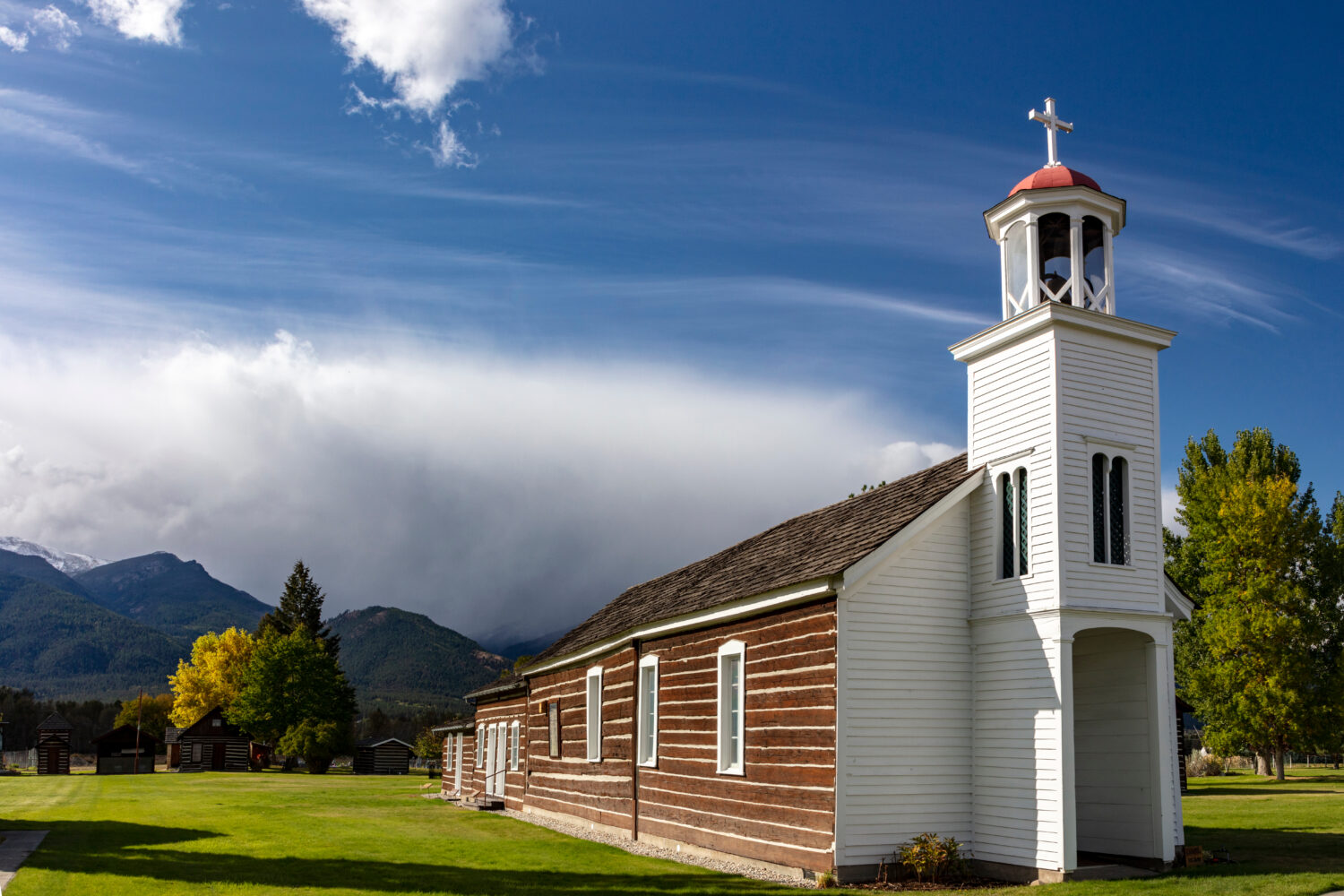 Storica missione di Santa Maria a Stevensville, Montana, USA