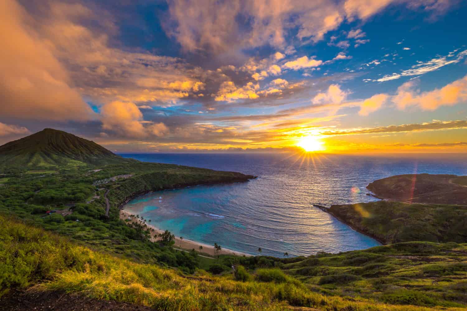 Alba da Hanauma Bay a Oahu, Hawaii