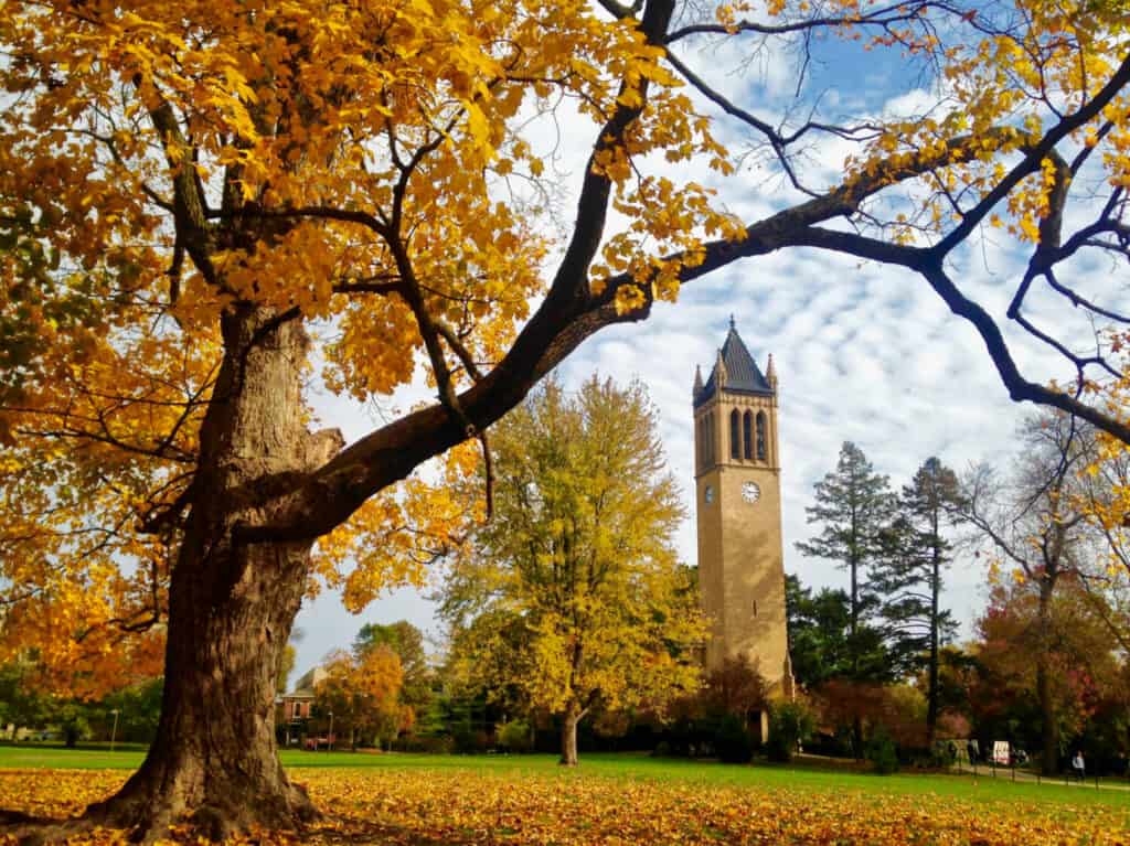 Il Central Campus della Iowa State University in autunno