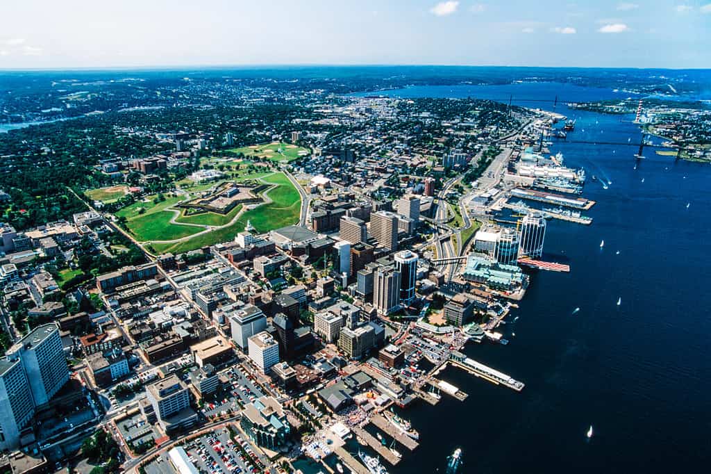 Immagine aerea di Halifax, Nuova Scozia, Canada