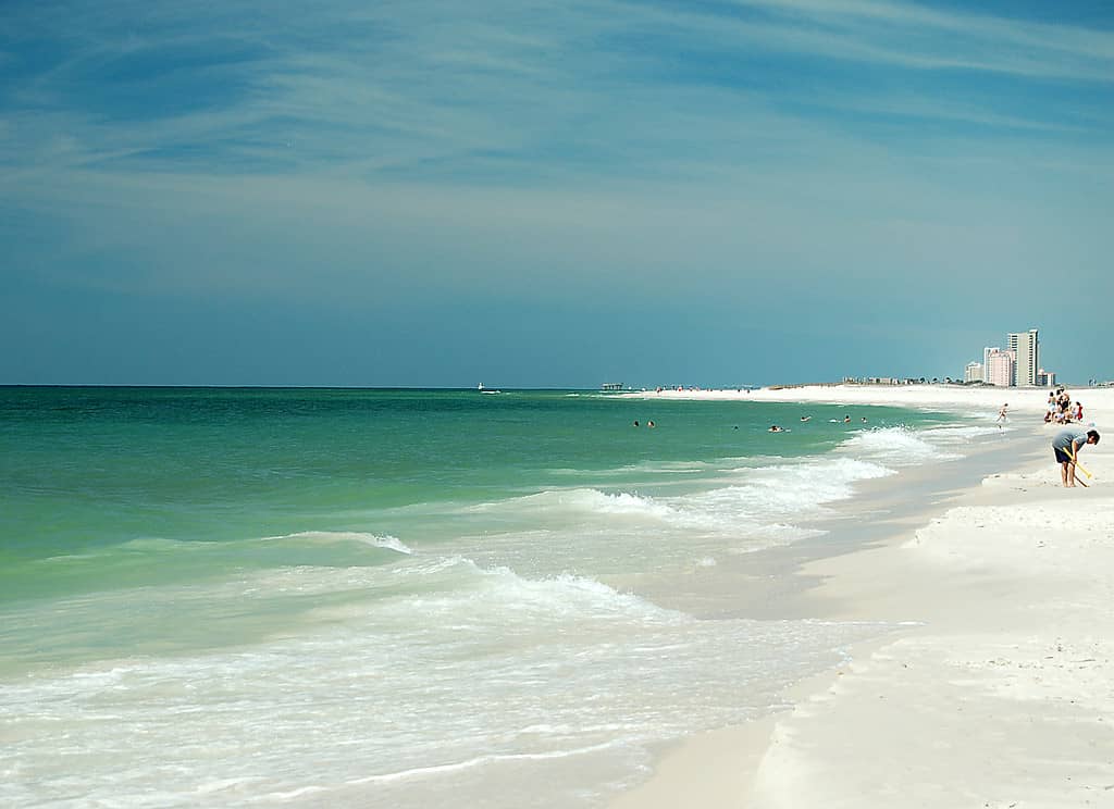 Golfo del Messico al Gulf State Park, Alabama, Stati Uniti