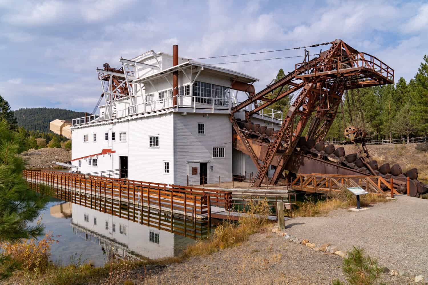 La storica ferrovia della Sumpter Valley nell'Oregon centrale in autunno.