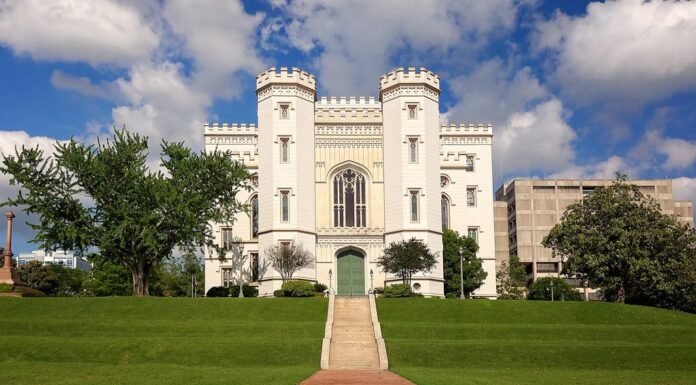 Il vecchio edificio del Campidoglio nella città di Baton Rouge, Louisiana