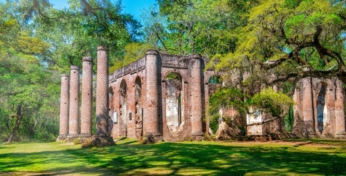 Rovine della vecchia chiesa di Sheldon, Carolina del Sud