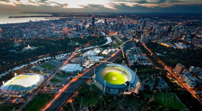 Orizzonte aereo di Melbourne