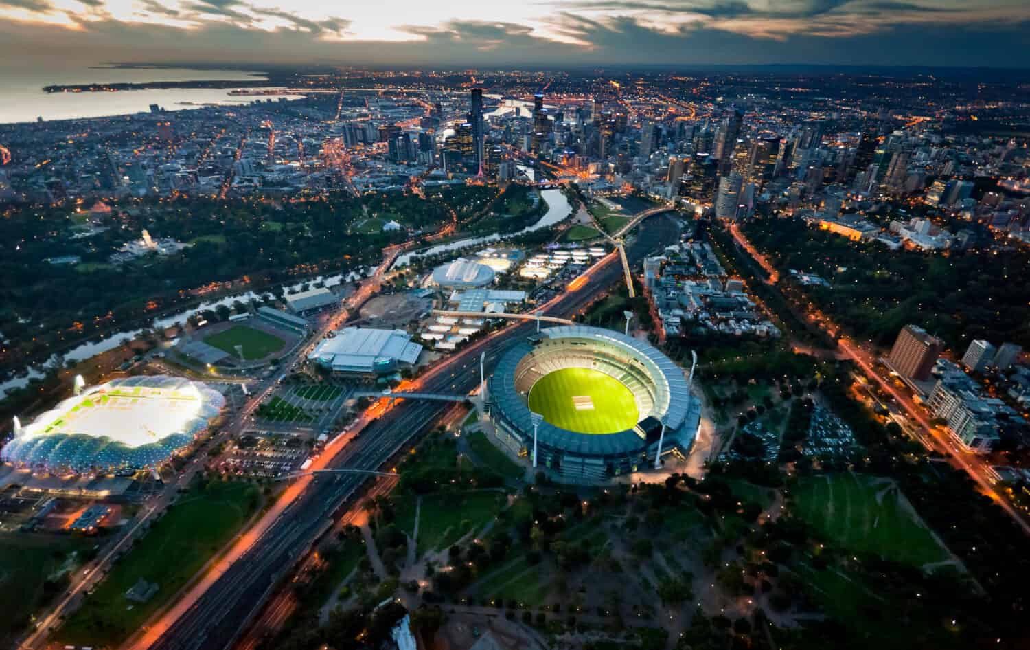 Orizzonte aereo di Melbourne