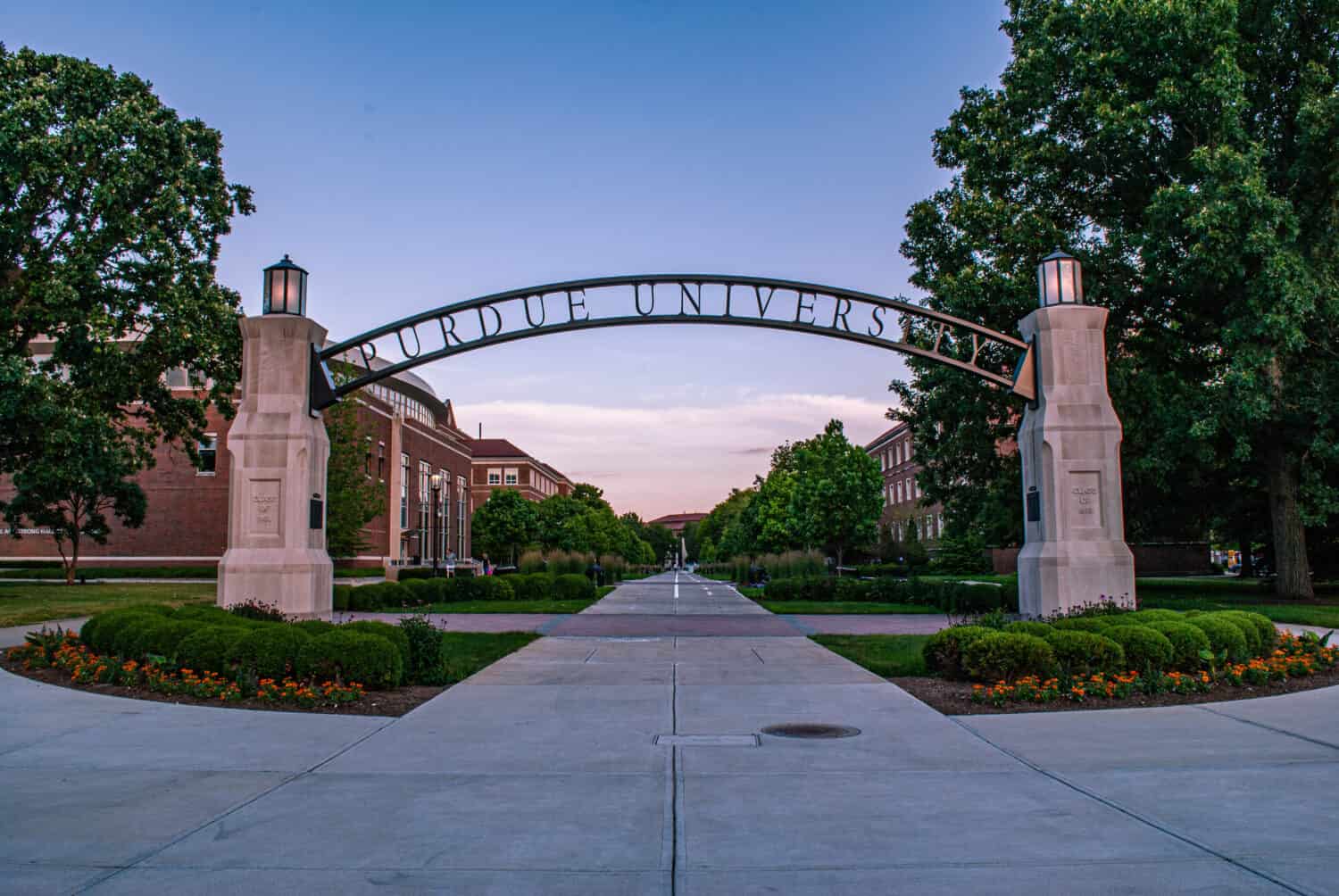 Ingresso ad arco della Purdue University, IN 