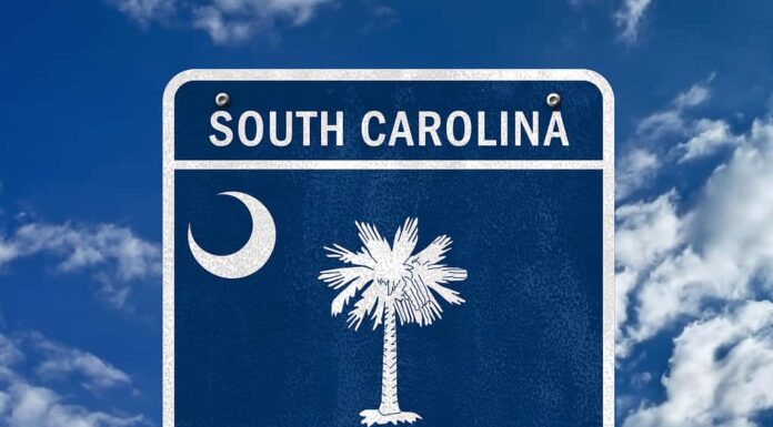 Cartello di benvenuto della Carolina del Sud