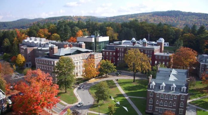 Dartmouth College - Una veduta dell'East Campus dalla Baker Tower