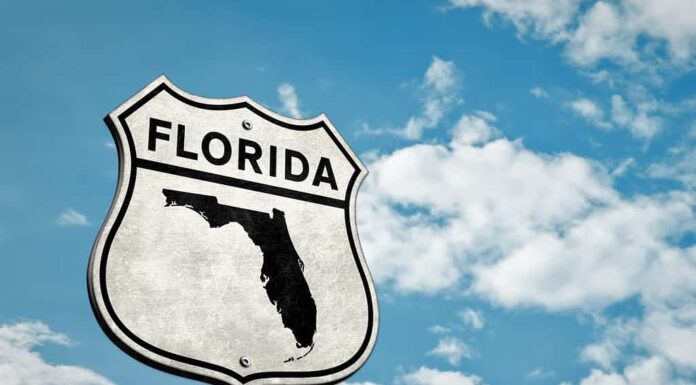 Stato della Florida - illustrazione del segnale stradale