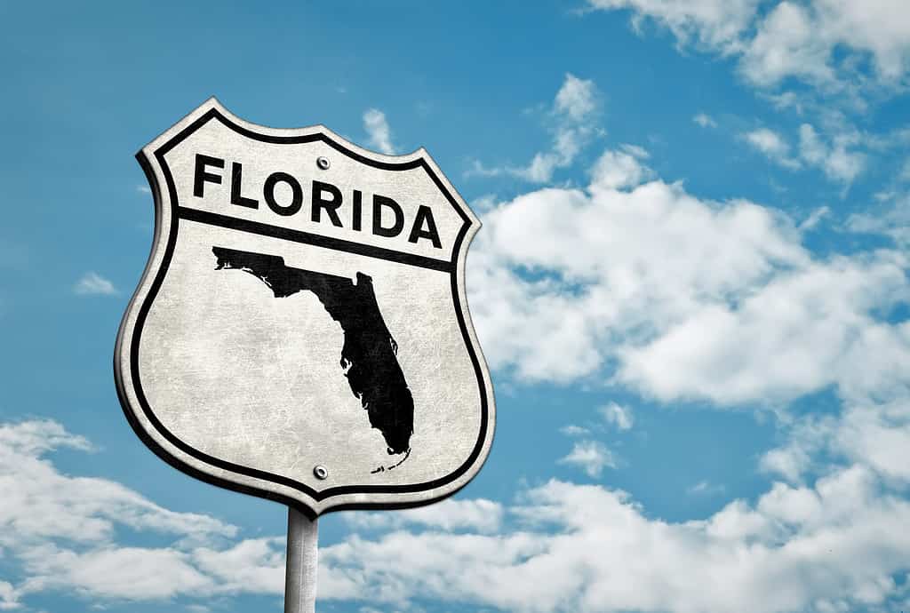 Stato della Florida - illustrazione del segnale stradale