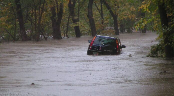 Inondazioni improvvise di Perkiomen Creek in Pennsylvania