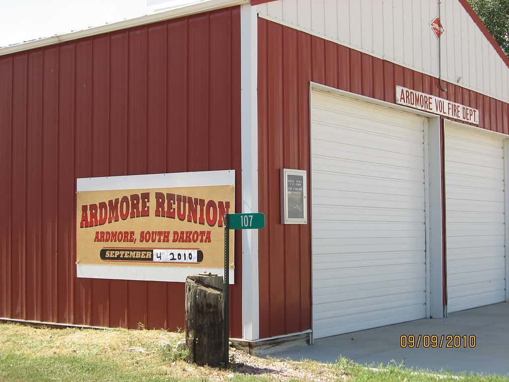 Sito della riunione degli ex residenti ad Ardmore, South Dakota.
