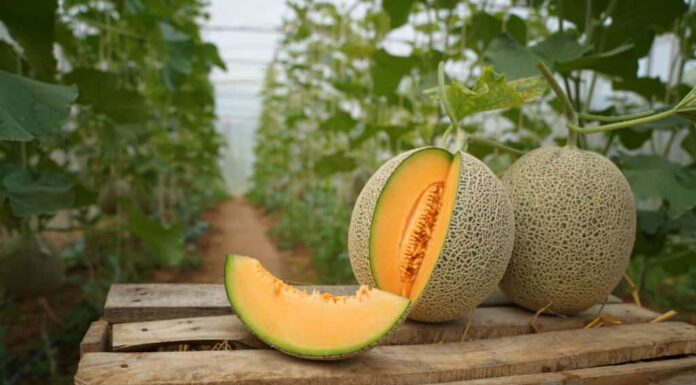 Cantalupo su una cassa