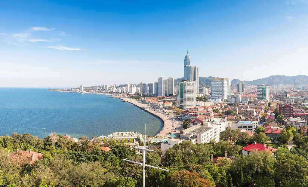 paesaggio urbano della città di Yantai