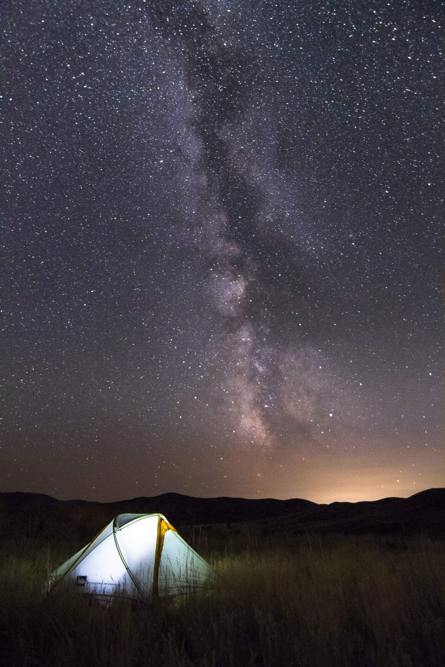 Campeggiare sotto le stelle e la Via Lattea nel Parco Nazionale di Yellowstone