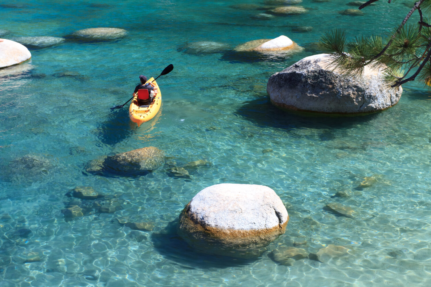 kayaker, Lago Tahoe