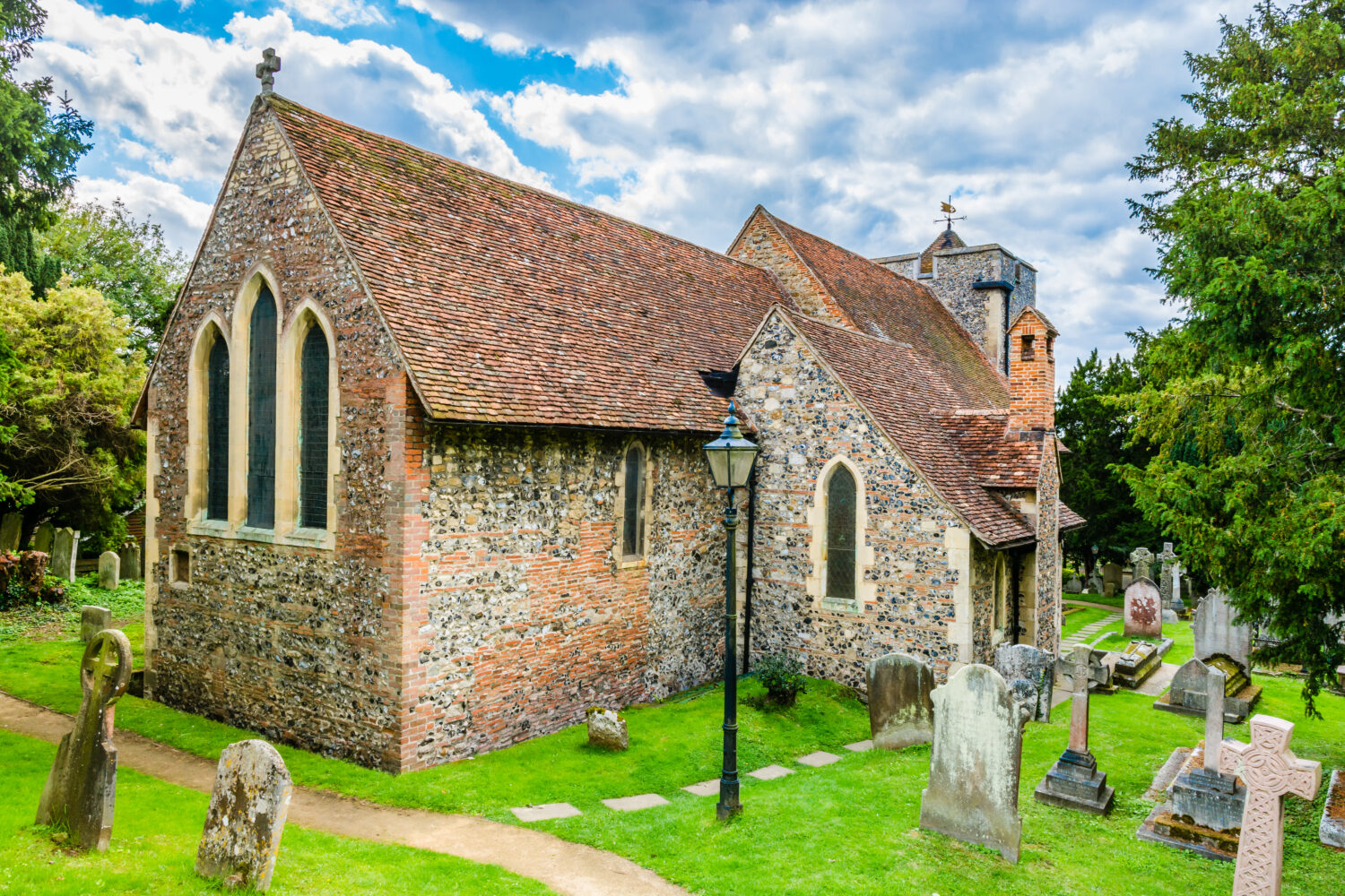 Canterbury, Regno Unito: Chiesa di San Martino, sito patrimonio mondiale dell'UNESCO, la prima chiesa fondata in Inghilterra, la chiesa parrocchiale più antica in uso continuo e la chiesa più antica dell'intero mondo anglofono.