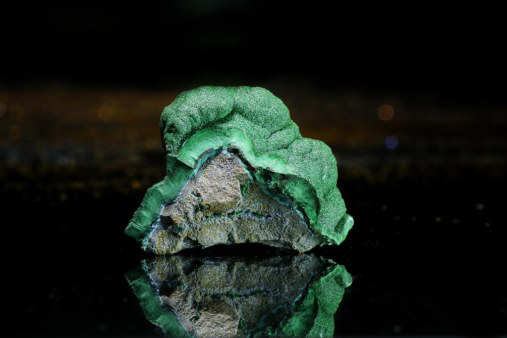 Minerale di rame Malachite del Congo