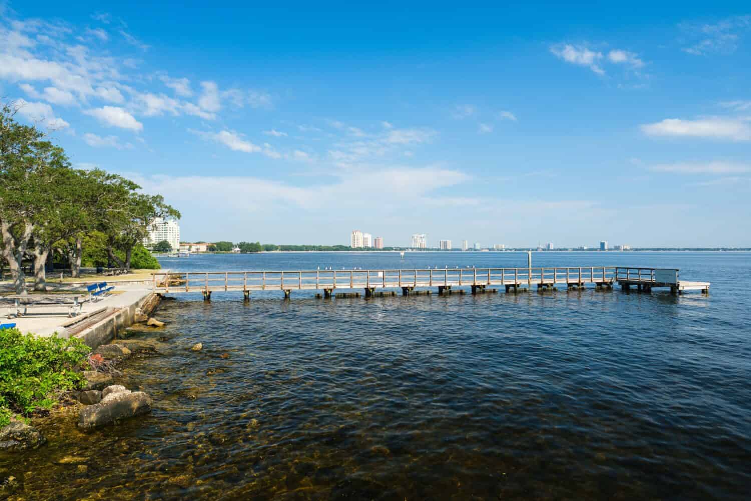 Ballast Point Park si affaccia sulla baia di Hillsborough e sul centro di Tampa, in Florida