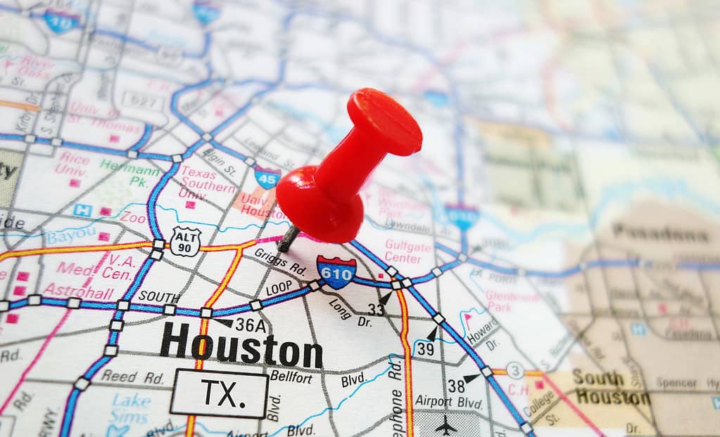 Mappa di Houston