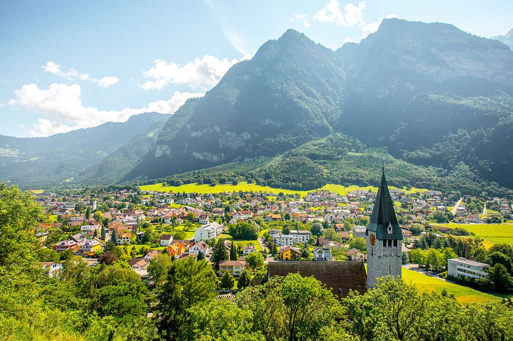 Villaggio di Balzers nel Liechtenstein