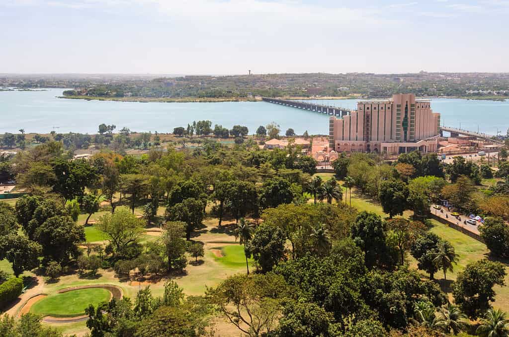 Veduta di Bamako e del fiume Niger in Mali