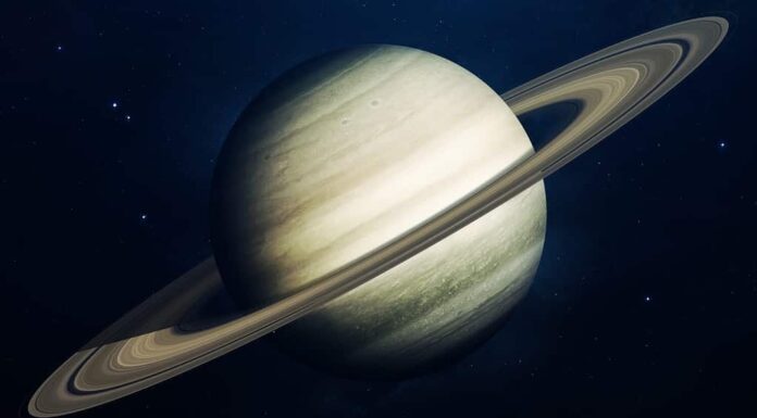 Saturno - pianeti del sistema solare in alta qualità.  Carta da parati scientifica.  Elementi forniti dalla NASA