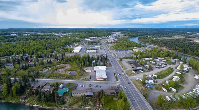 Foto aerea/drone di Soldotna Alaska