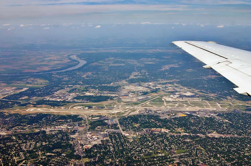 Aeroporto di St. Louis dall'aria