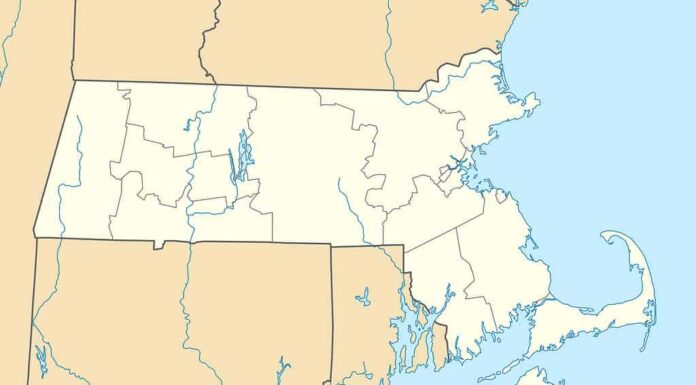 Mappa del Massachusetts