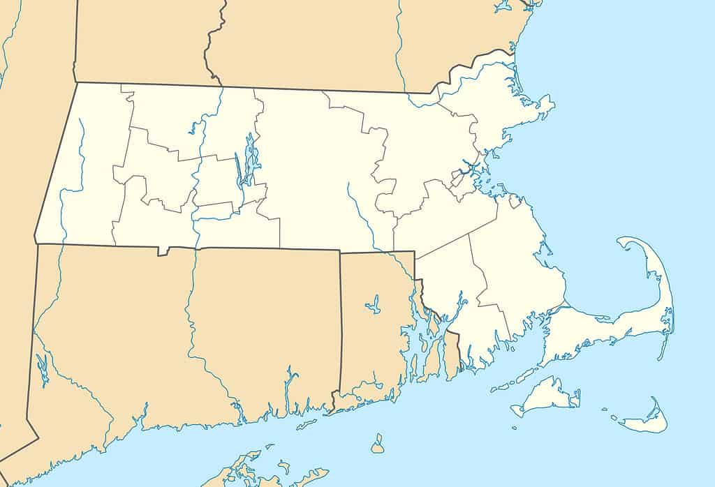Mappa del Massachusetts