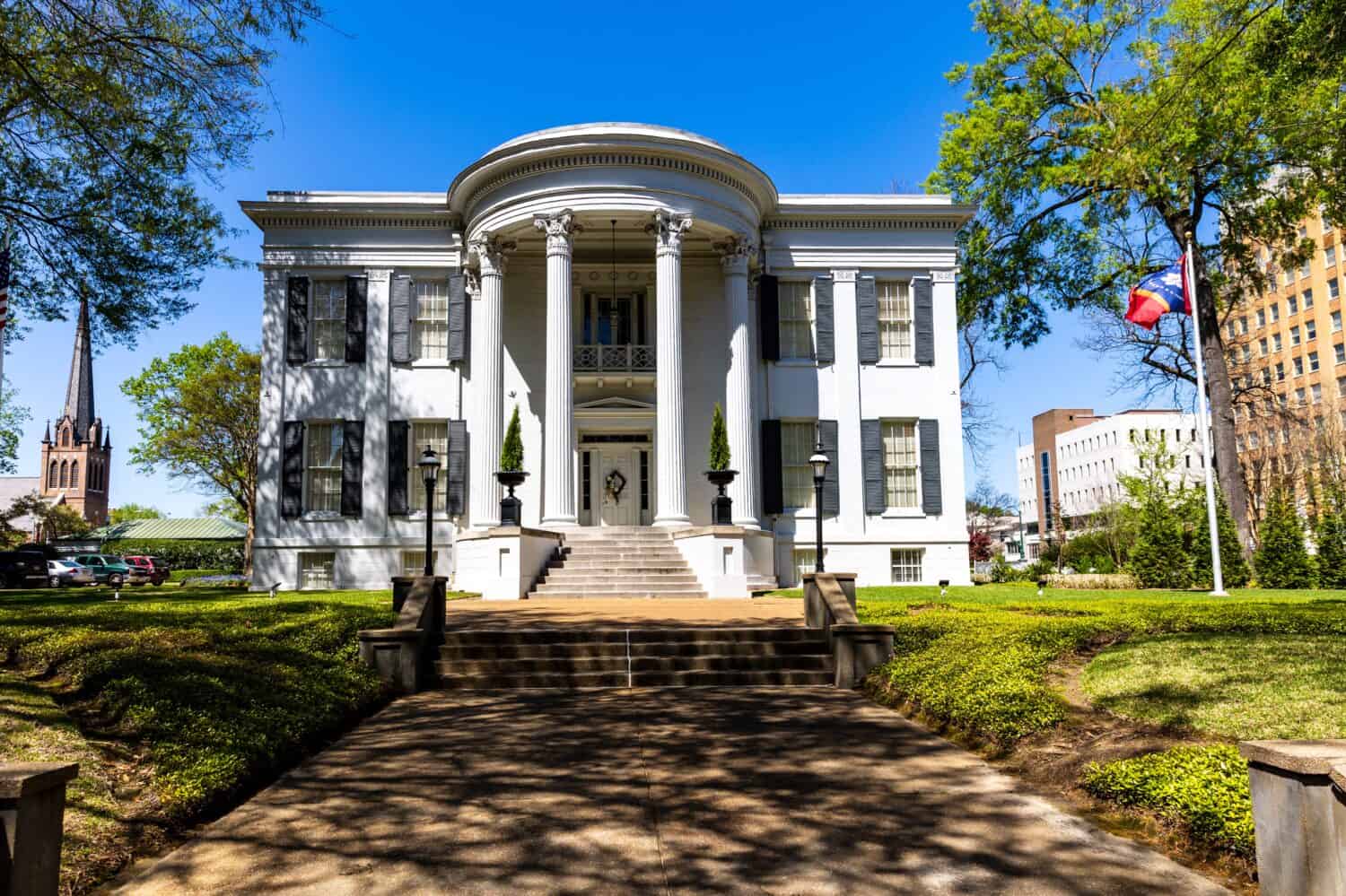 Il palazzo del governatore del Mississippi a Jackson, MS.  La casa più grande del Mississippi.