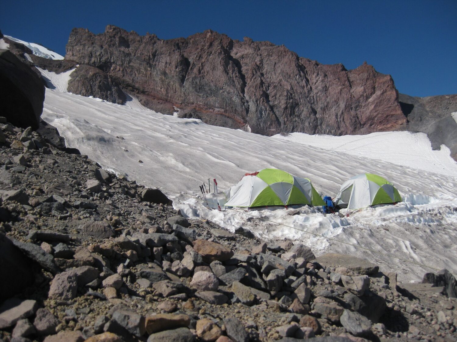 Tende a Camp Muir, scalata del Monte Rainier