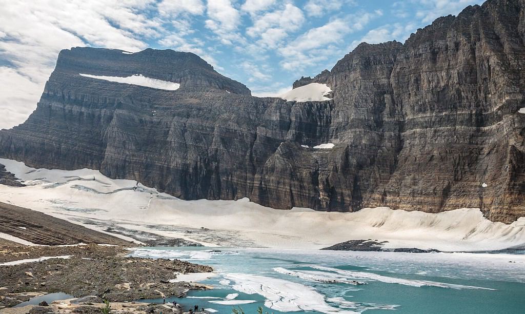 Bella giornata limpida sul ghiacciaio Grinnell al Glacier National Park, Montana