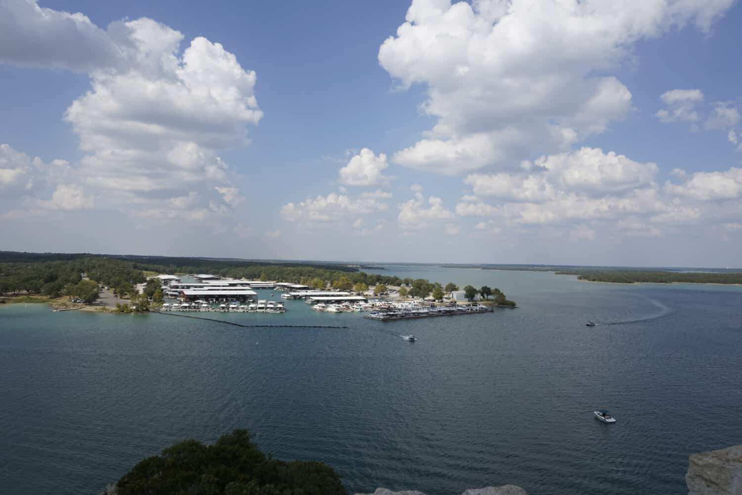 Vista del paesaggio naturale del Lago Texoma 