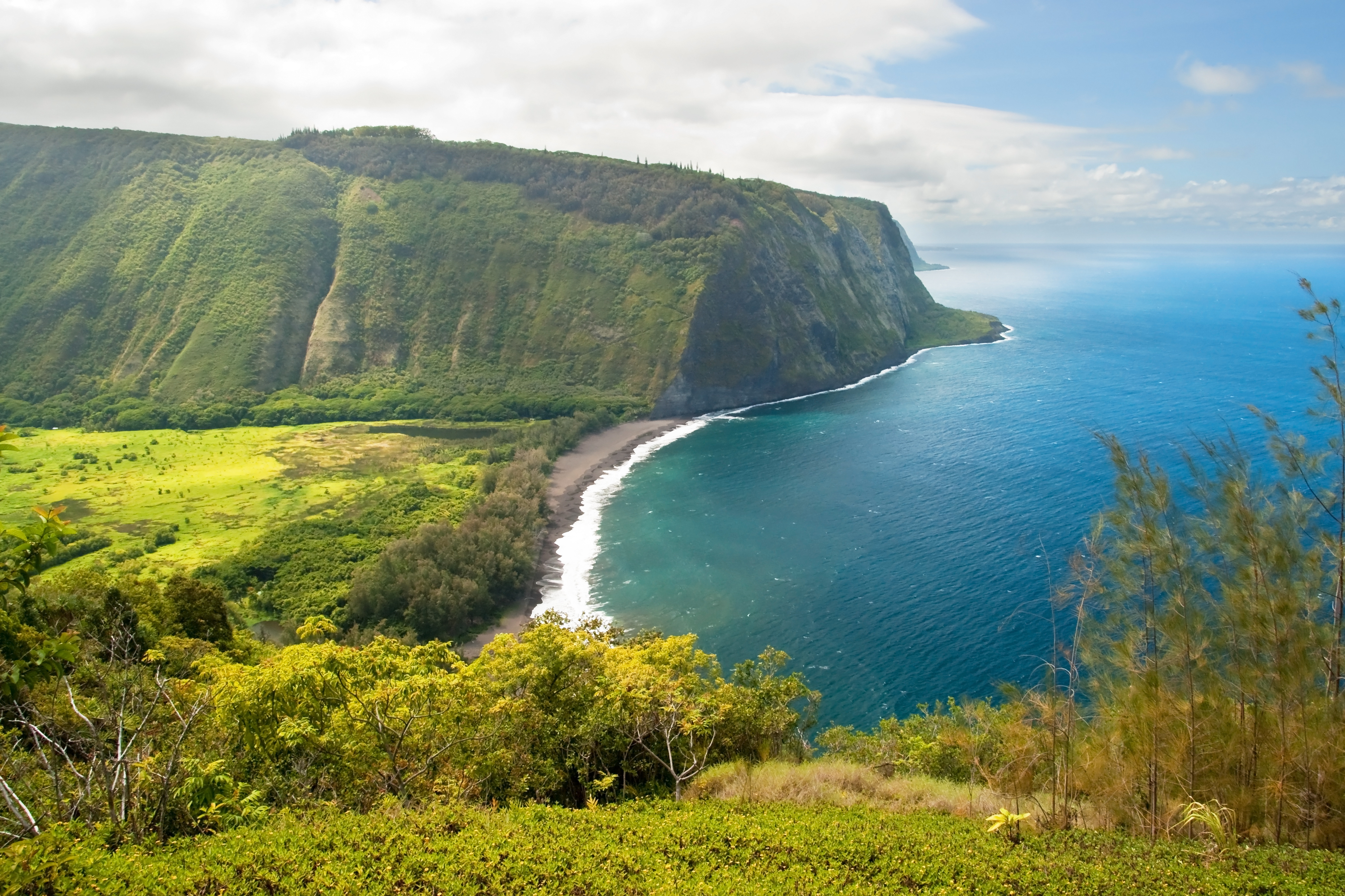 Belvedere della valle di Waipio sulla Big Island delle Hawaii