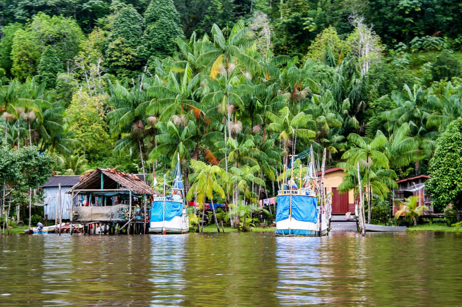 Villaggio locale nella Guyana francese, Sud America