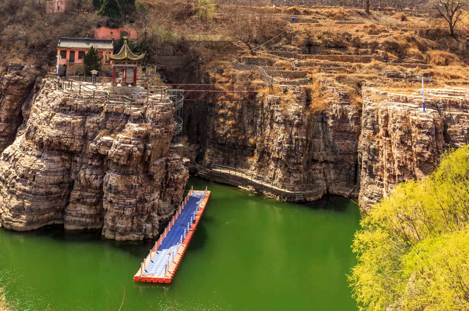 Scenario naturale del Canale Hongqi, Linzhou, Anyang, nella provincia di Henan