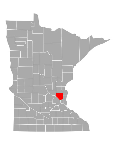 Mappa di Anoka nel Minnesota